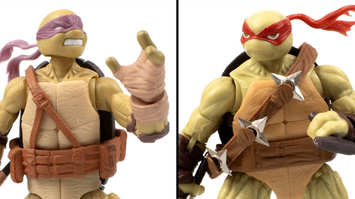 IDW Teenage Mutant Ninja Turtles Raphael and Donatello V2 Figures by The Loyal Subjects toyark.com/2024/04/24/idw… #toyark #actionfigures