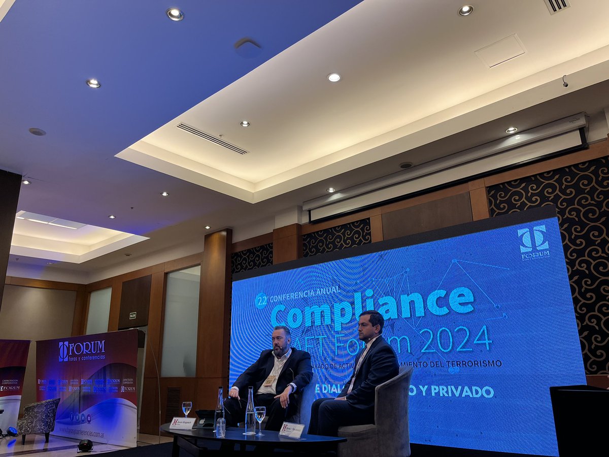 FIDESNET's tweet photo. #Compliance #Forum2024
Estimados,
Inicio de la Jornada de Diálogo del Sector Público y Sector Privado.
Entrevista al Presidente de la UIF, el Dr. Ignacio Yacobucci https://t.co/3WEwNxpqto
