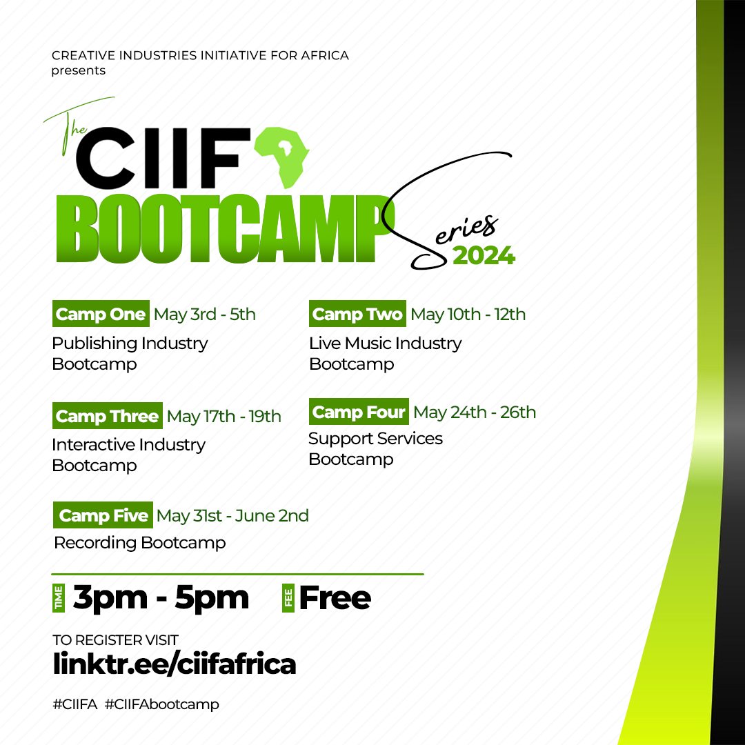 We are excited to announce that the registrations for the 2024 CIIFA Bootcamp Series are now open! In this year's edition, the bootcamps are designed to focus on various sectors of the music industry, providing you with customised learning objectives to enhance your skills.