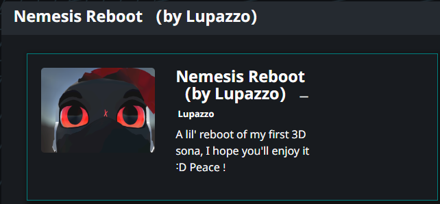 Pulcio_'s tweet photo. Here it comes! 
Nemesis Reboot (by Lupazzo)

It's a sort of Bird-Protogen
For now it has:
Removable Protomask
Wearable Glasses
Wearable Hoodie (Removes Chest Armor)

#vrchatavatar #modeling #blender #vrchatavatar https://t.co/UhW72qlzBU