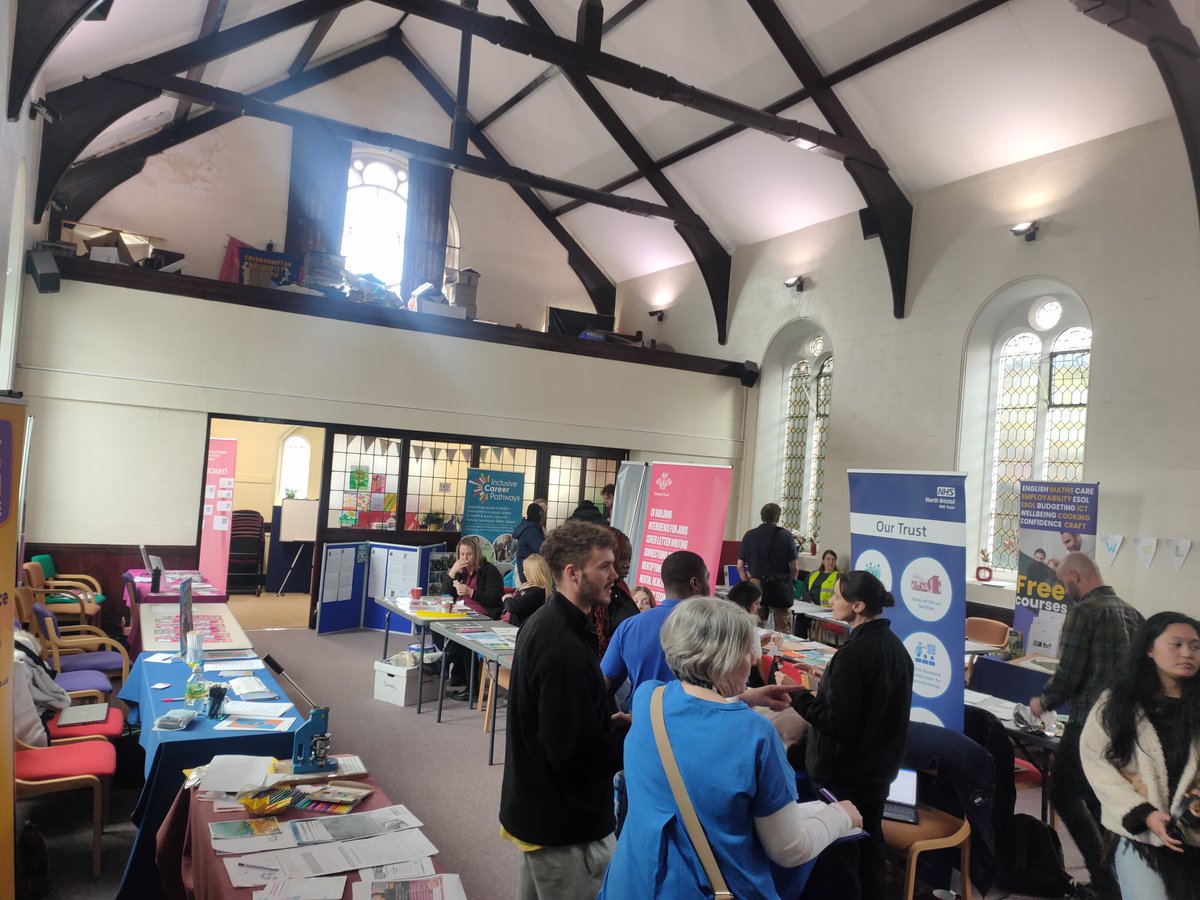 BAND &amp; Bristol Play &amp; Youth Alliance are at #InclusiveCareers Pathway Job Fair today at Shirehampton Methodist church. It's open till  2  - come  down &amp; take  a look!