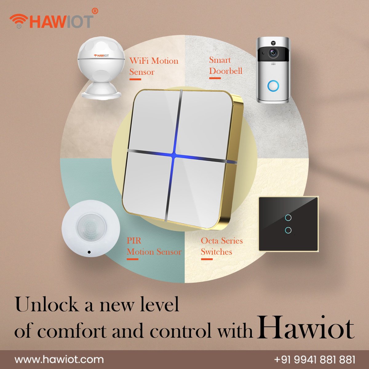 Unlock a new level of comfort and control with Hawiot. Your home, your rules, all at your fingertips.

Contact Us: +919941881881

#Hawiot #hawiotprivatelimited #doorsensor #sensor #smartdoorsensor #wifisensor #pirmotionsensor #smartsecurity #smartlock #motionsensor #smartdoorlock