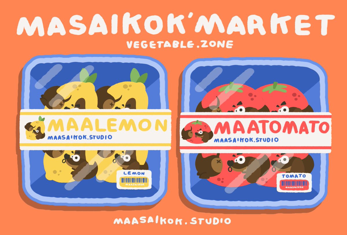 MASAIKOK ' MARKET open 🐕✨️
: vegetable . zone  🍋🍅

เปิดตัวน้องม๋าไส้กรอกอย่างเป็นทางการฝากติดตามน้องด้วยนะคะ จะมีผลงานและก็สินค้าเล็กๆน้อยๆออกมาเรื่อยๆเลยค่า💖

#maasaikokstudio
#สายผลิต #ชุมชนนักสร้างสรรค์