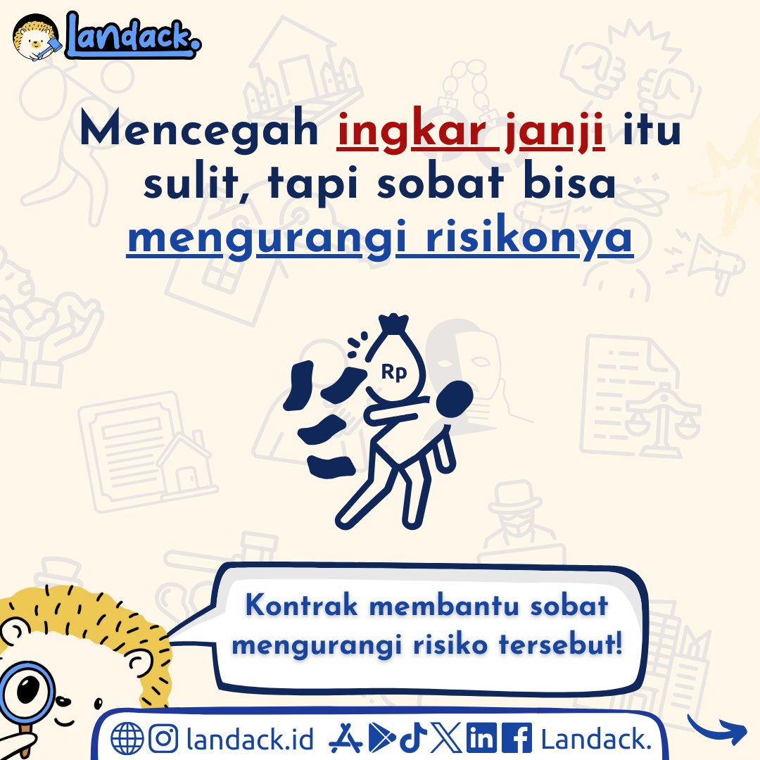 Landackid's tweet photo. Template Kontrak murah siap pakai bisa sobat borong di aplikasi Landack ya!

#landack #jasahukum #aplikasihukum #templatekontrak #templatekontrakhukum #draftperjanjian #pengacara #pengusahamuda #perjanjiansewamenyewa #sewagudang #sewarukomurah #draftkontrak #perjanjiansewa #adil https://t.co/GwriObdHEv
