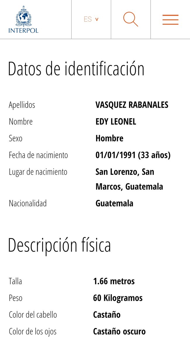 #URGENTE: Interpol publicó la alerta de búsqueda de Edy Leonel Vásquez Rabanales. Se le señala de desaparición forzada y ejecución extrajudicial en los hechos ocurridos la semana pasada en San Andrés Itzapa Chimaltenango.

Via @danielcollin01

#StarNews
#InformaciónImprescindible
