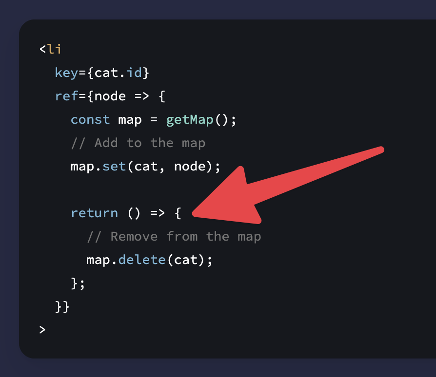 👀 React 19 should support a new ref cleanup function Looks like it has been planned for a while and will finally be added in the upcoming version Docs being written here: github.com/reactjs/react.… More info/links/context here: github.com/facebook/react…