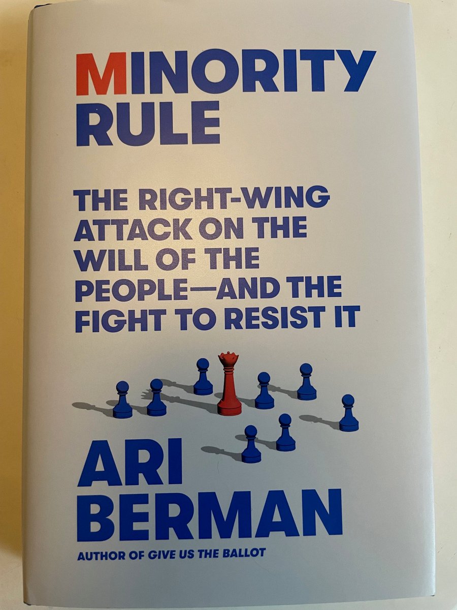 Few things as nourishing as a new @ariberman book to nosh on. amazon.com/Minority-Rule-…