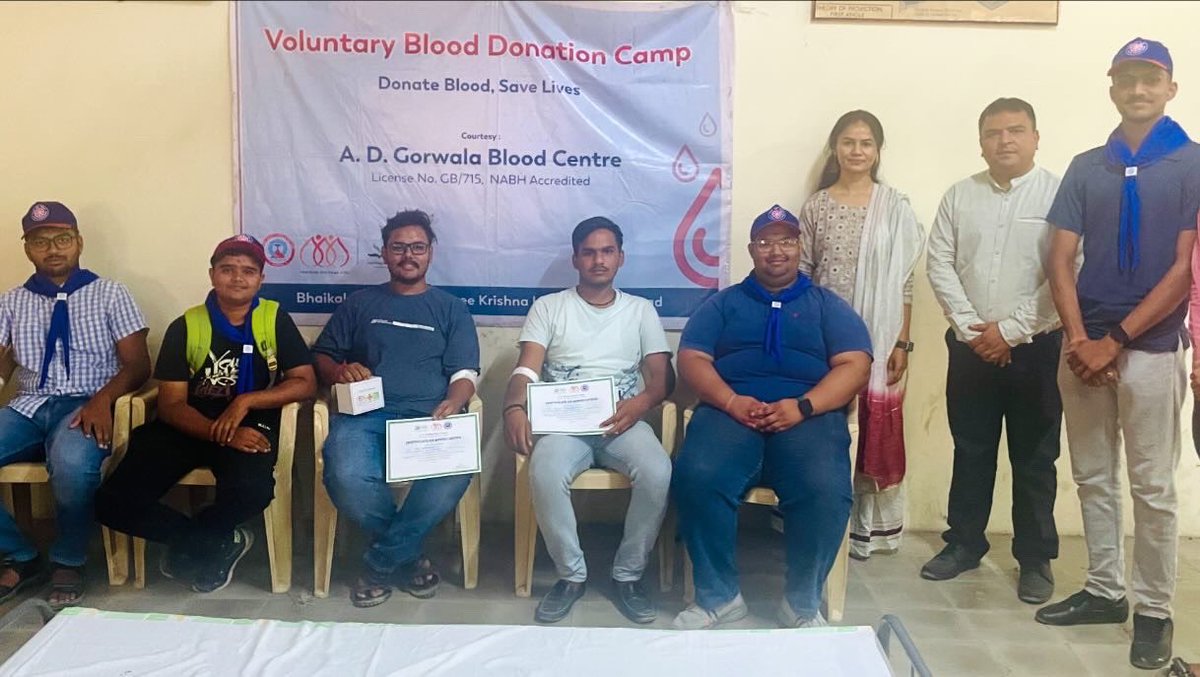 nssbbitvvnagar's tweet photo. The National Service Scheme (NSS) unit of B & B Institute of Technology conducted a Blood donation camp in association with the A. D. Gorwala blood bank, Karamsad, Anand for staff and students on 23rd April, 2024, as part of its community service activities. #bbit #nss2024 https://t.co/iKFz9zzqVq