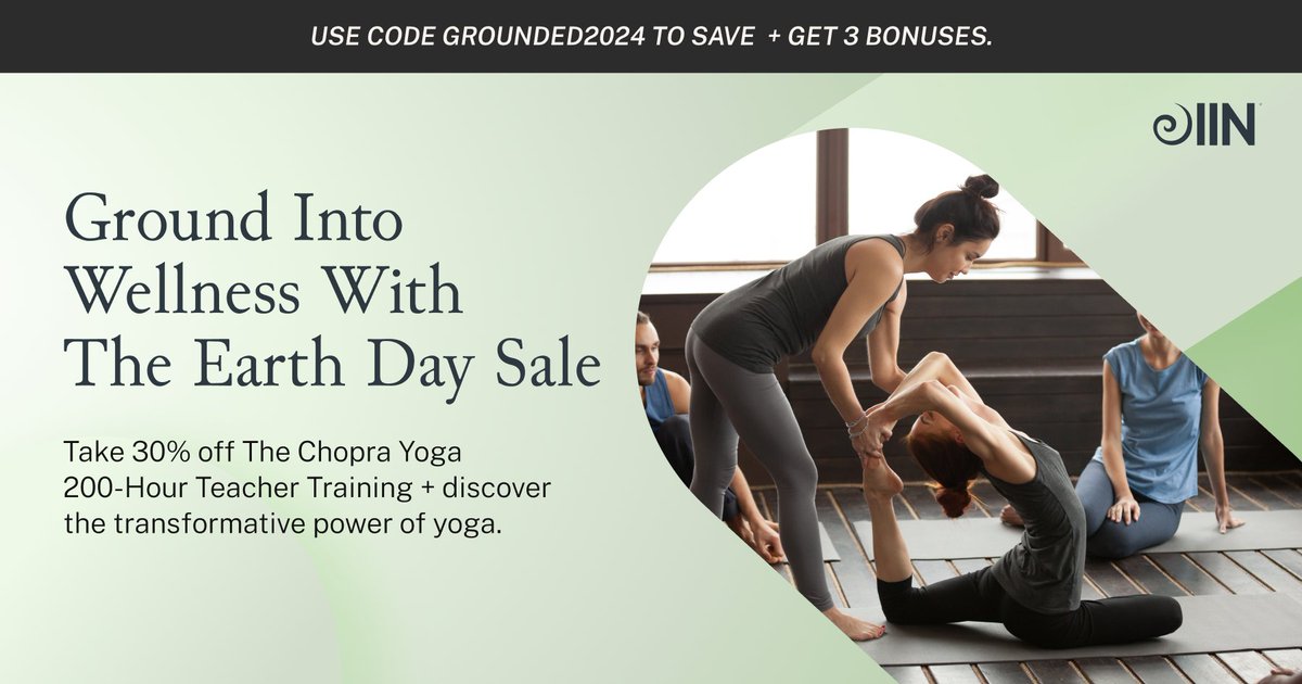 Get grounded and grow into your yoga practice with this June's Chopra Yoga 200-Hours Teacher Training! 🌱 Learn more about this cutting-edge online certification course: tinyurl.com/rmw9xkau