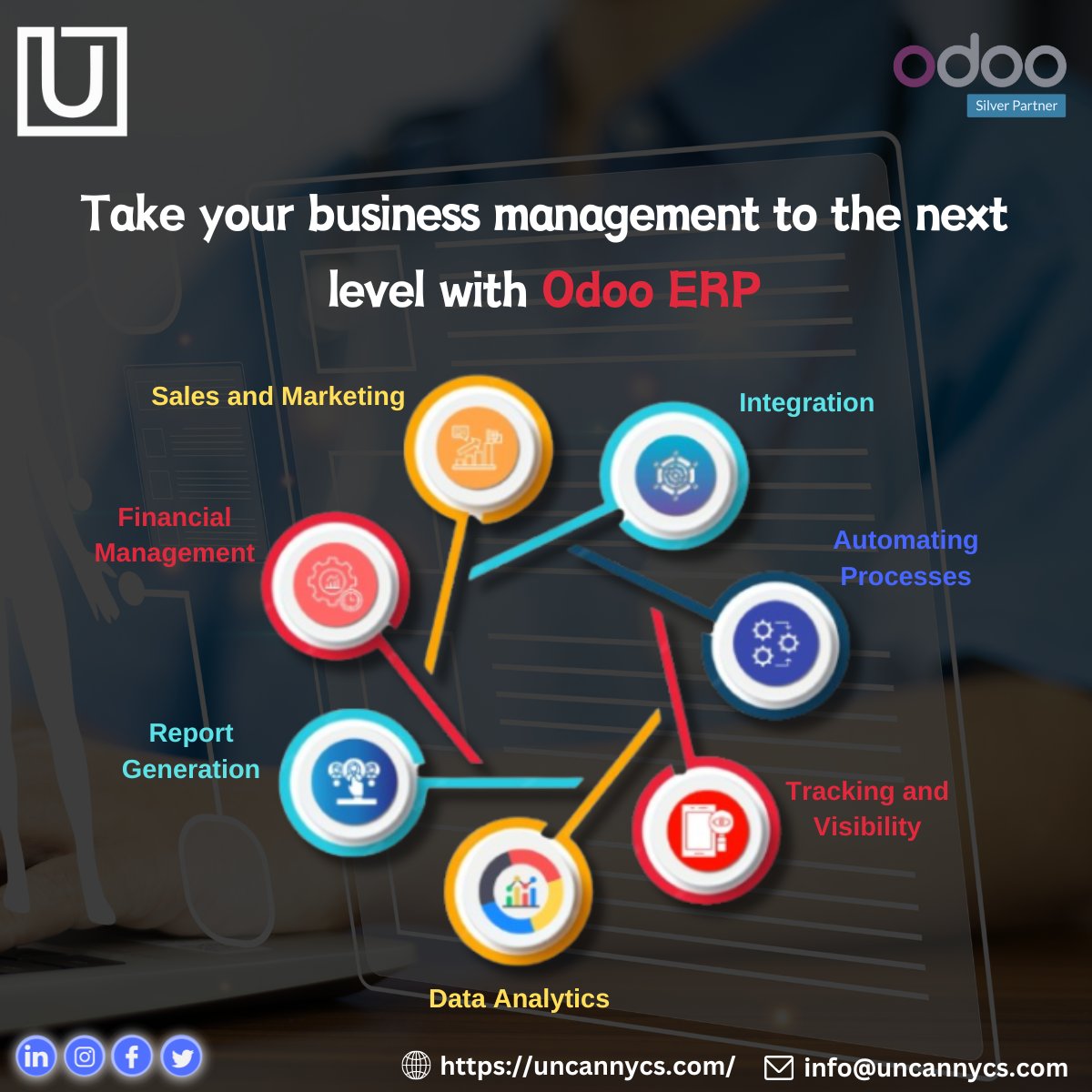 Want to take your business management a notch higher? Switch to Odoo ERP system.

With Odoo, you can deliver seamless processes and get data-driven insights for unparalleled efficiency.

🔗 uncannycs.com/odoo-erp/

#Uncannycs #odoo #odooerp #businessmanagement #Efficiency