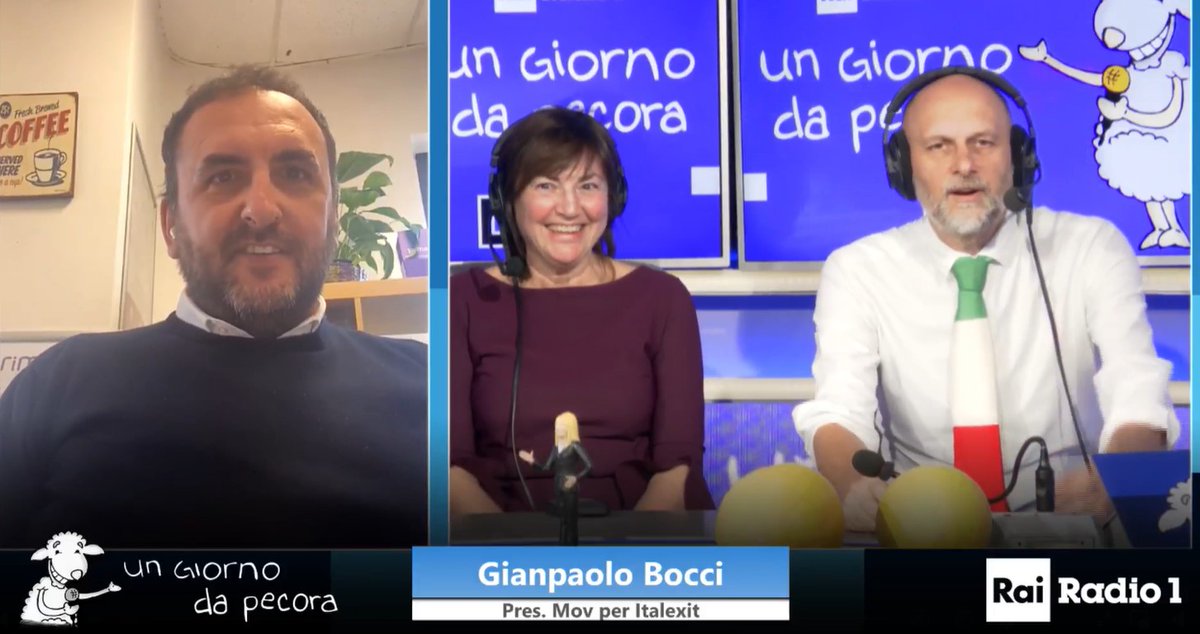 Gianpaolo Bocci, presidente del movimento per l'Italexit, ora con noi a @Radio1Rai #ugdp!