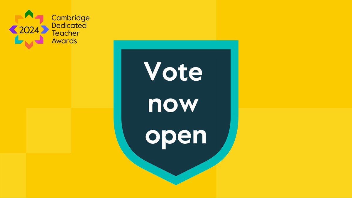 The 2024 Cambridge Dedicated Teacher Awards vote is now open! Who will be crowned global winner? Visit our website to discover who our regional winners are and to cast your vote. bit.ly/49LyWLE