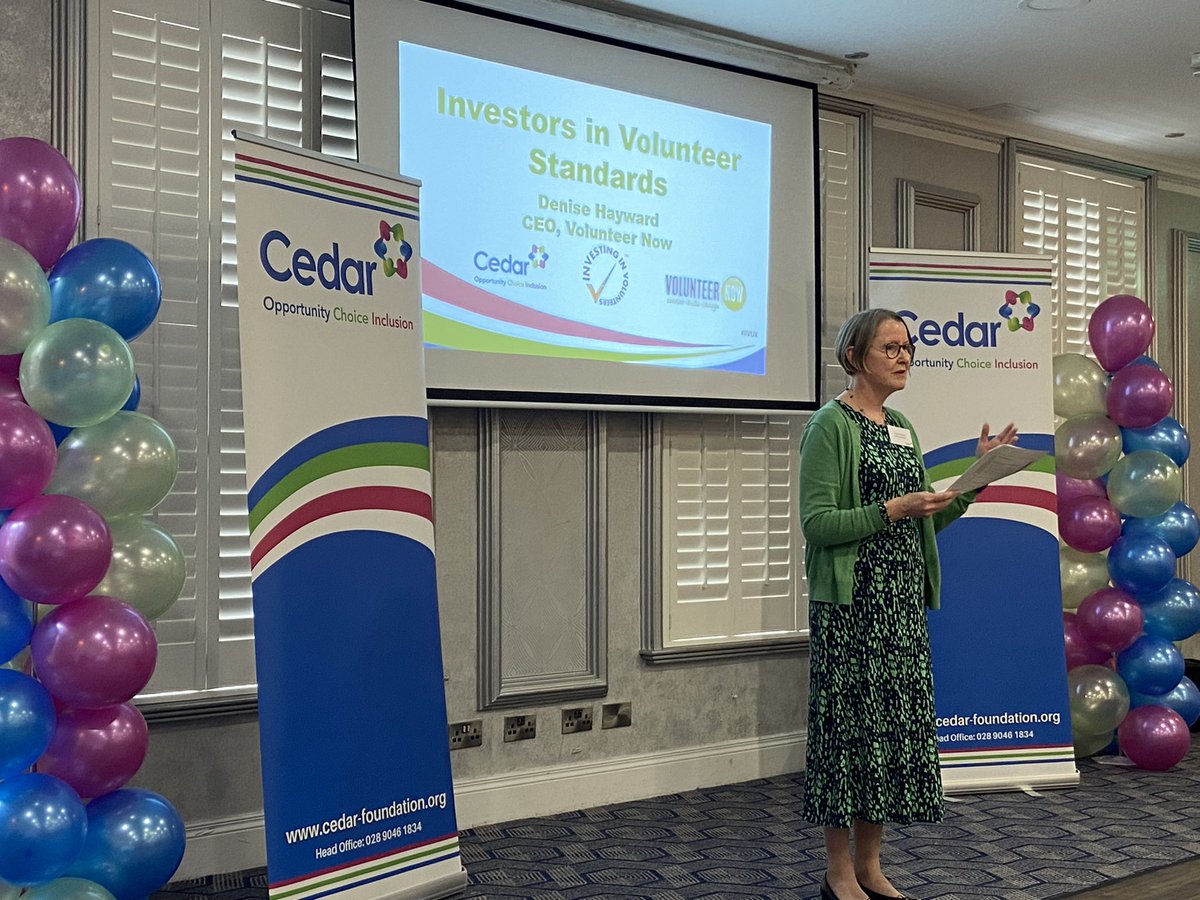 We were thrilled to have Denise Hayward, CEO @VolunteerNow1 open our celebration #IIVUK today in Belfast. Highlighting the importance of quality areas in volunteering and feedback from our report and recent reaccreditation