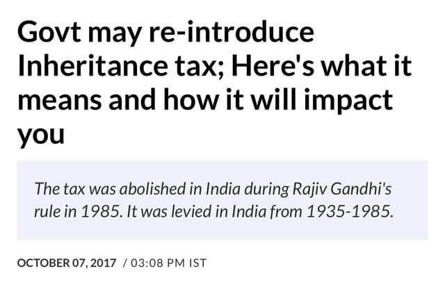 andrewsam's tweet photo. Hello @BJP4India ... Look who actually wanted inheritance tax.. 😂 Without knowing about the history of these folks, few are crooning that Modi is protecting us from this. Special Feature tweet in thread! 1/2 https://t.co/3pFakCEqFm