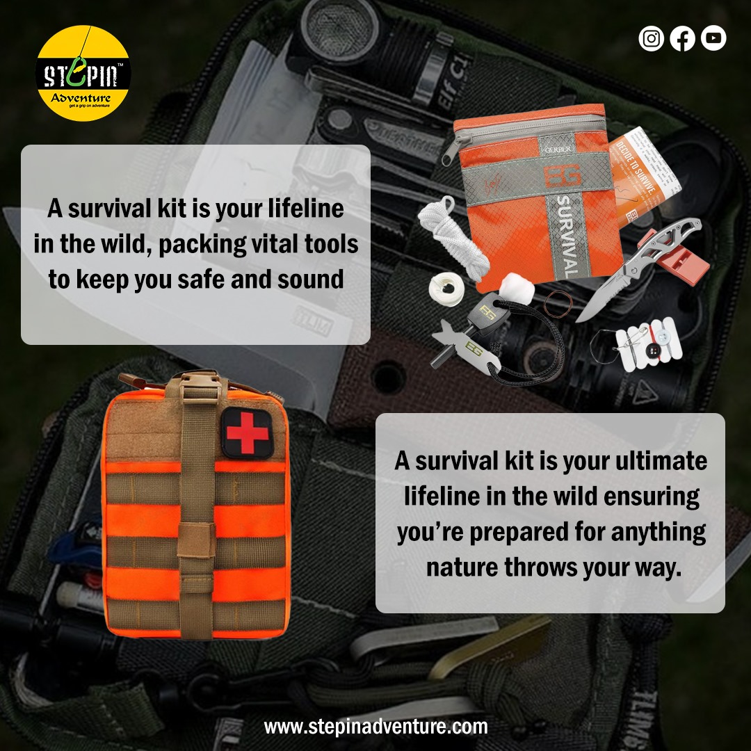 Prepared to venture into the great outdoors? Pack light, but pack smart!!! 

Your survival kit for outdoor adventures. 🌲⛺ 

#wildernesssurvivalessentials #natureadventures #stepinadventure #survivalkit