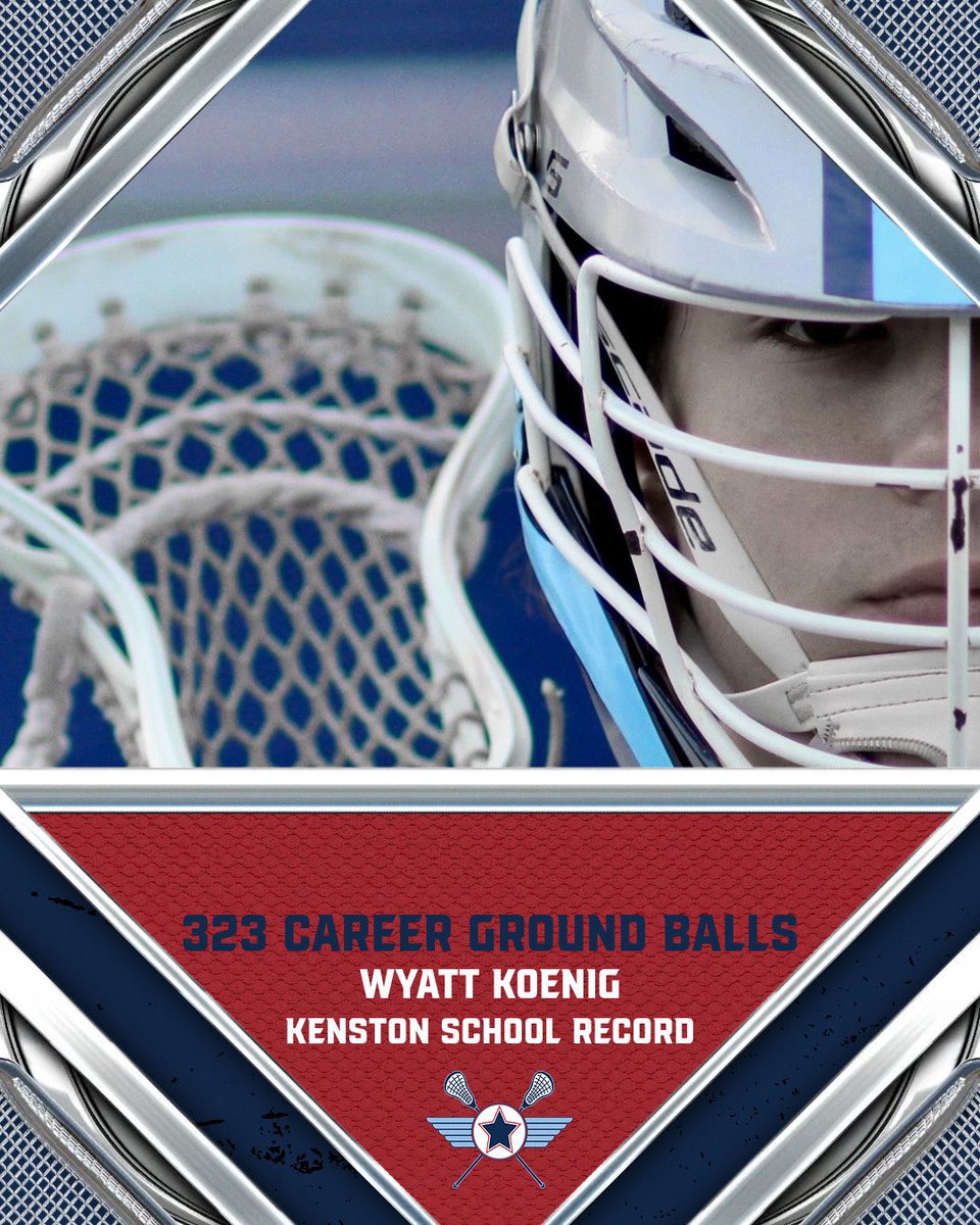 KHS_Lacrosse's tweet photo. Congratulations to Senior Captain Wyatt Koenig on setting a school record with his 323 ground ball - and counting! ✈️🥍 https://t.co/Z0ZlLAUSE1