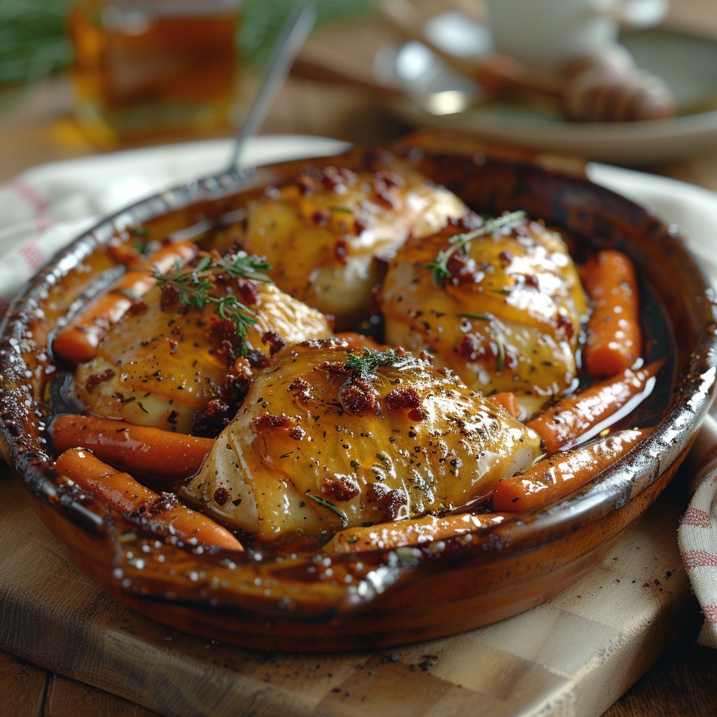 Experience the warmth of a farmhouse kitchen with our Honey-Thyme Roasted Chicken with Caramelized Carrots, full of comfort and flavor! 🌟 Relish it here: bit.ly/3xXXDY2 #FarmhouseFlavors #FoodieAI
Follow ➡️ @dailyfoodie_ai #healthyeating #quickrecipes