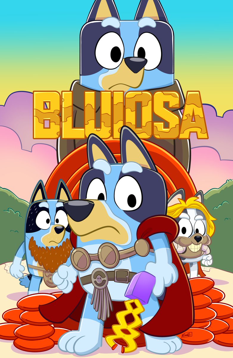 Bluiosa (Bluey x Furiosa Mashup)