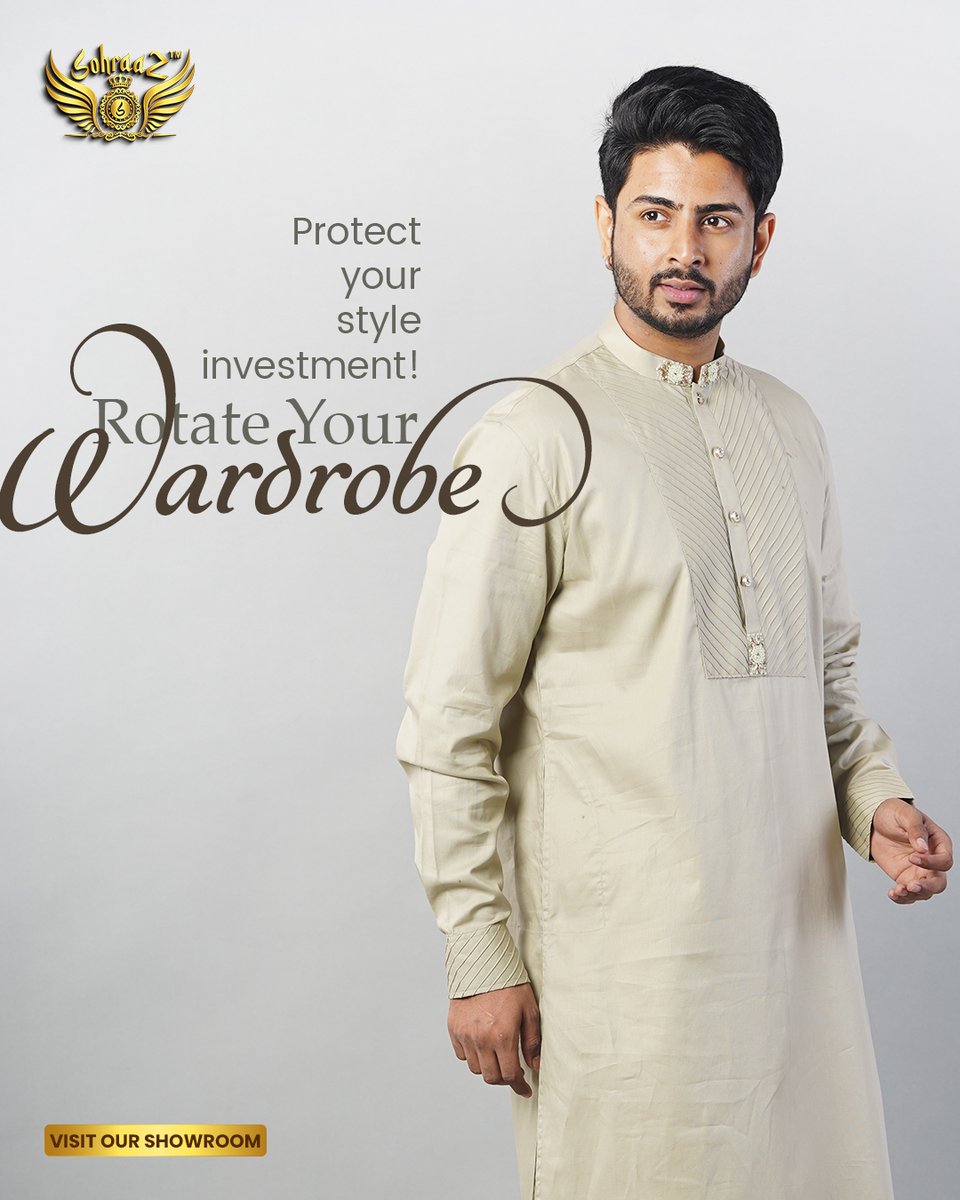 Reminder: Give your clothes a break between wears to allow fabrics to breathe and regain their shape. 👕

Stay tuned for our essential guide on men's clothing care.🤩

#sohraazcollections #whitepathani #blackpathani #mensethnicwear #khansuit #menswear #traditionalattire