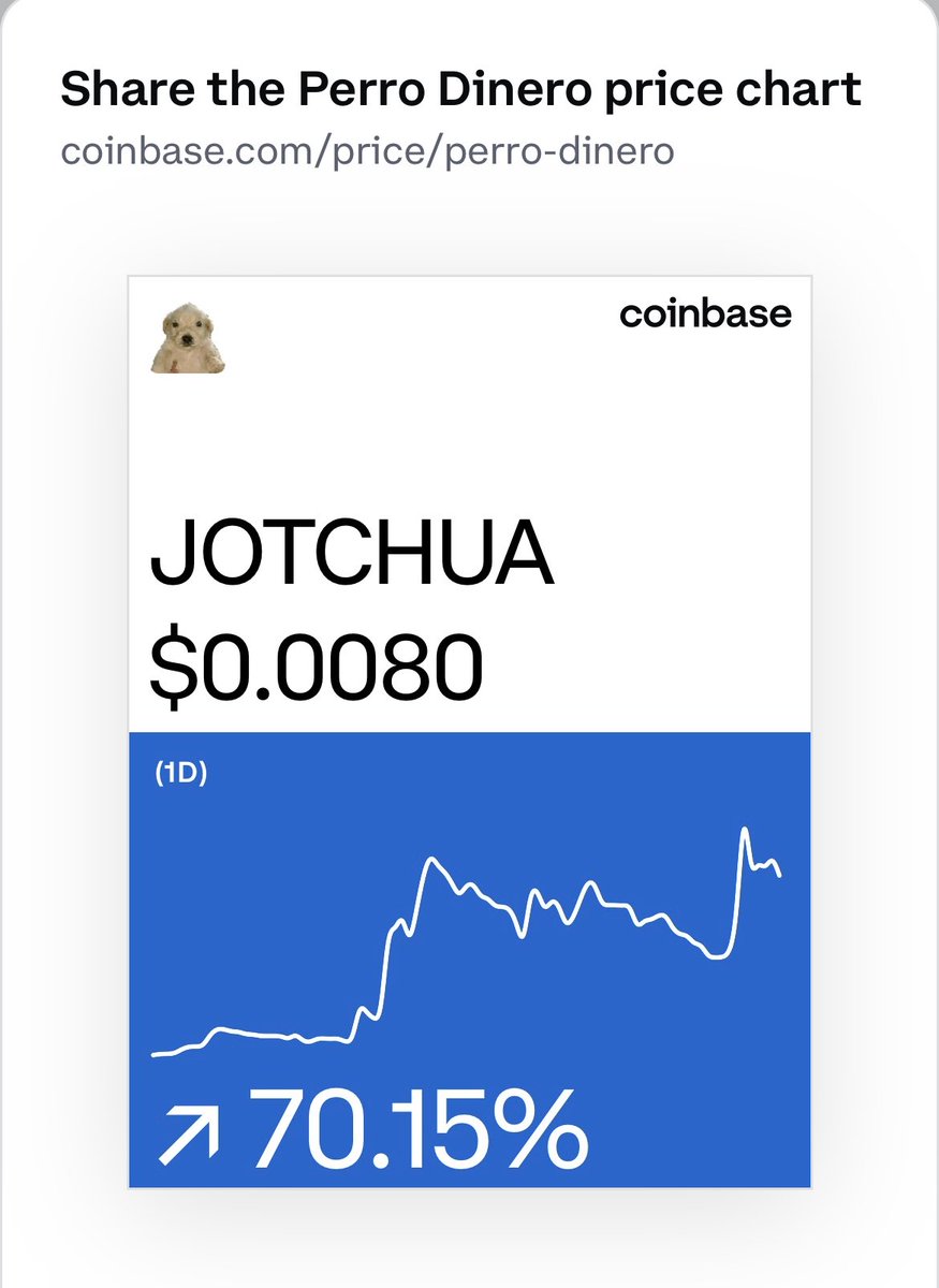 #jotchua on Coinbase looks hot AF