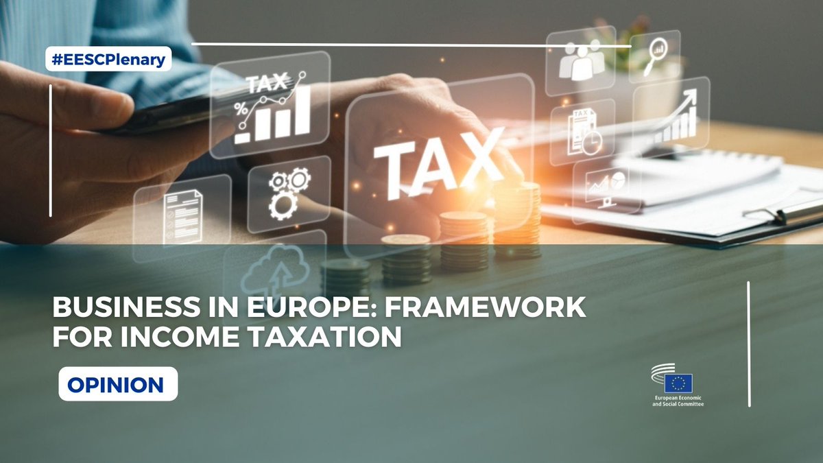📢 We are working towards a tax framework for EU businesses, that promotes: ✅ #InclusiveGrowth; ✅ investments and reforms; ✅ the #SingleMarket. Our opinion 👉 europa.eu/!KdNypC #EESCPlenary #BEFIT_EESC