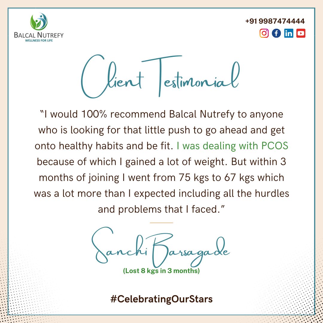 BalcalNutrefy's tweet photo. 🤗Thanks a lot, Sanchi for sharing your experience with us we’re delighted to have 🤩witnessed your beautiful journey towards a healthy lifestyle.

🤗Get Started on your wellness journey, Today!! https://t.co/Aowi0Sz24I

#tuesdaytestimonial #clientfeedback #transformationstory https://t.co/jzYf3zRX9S