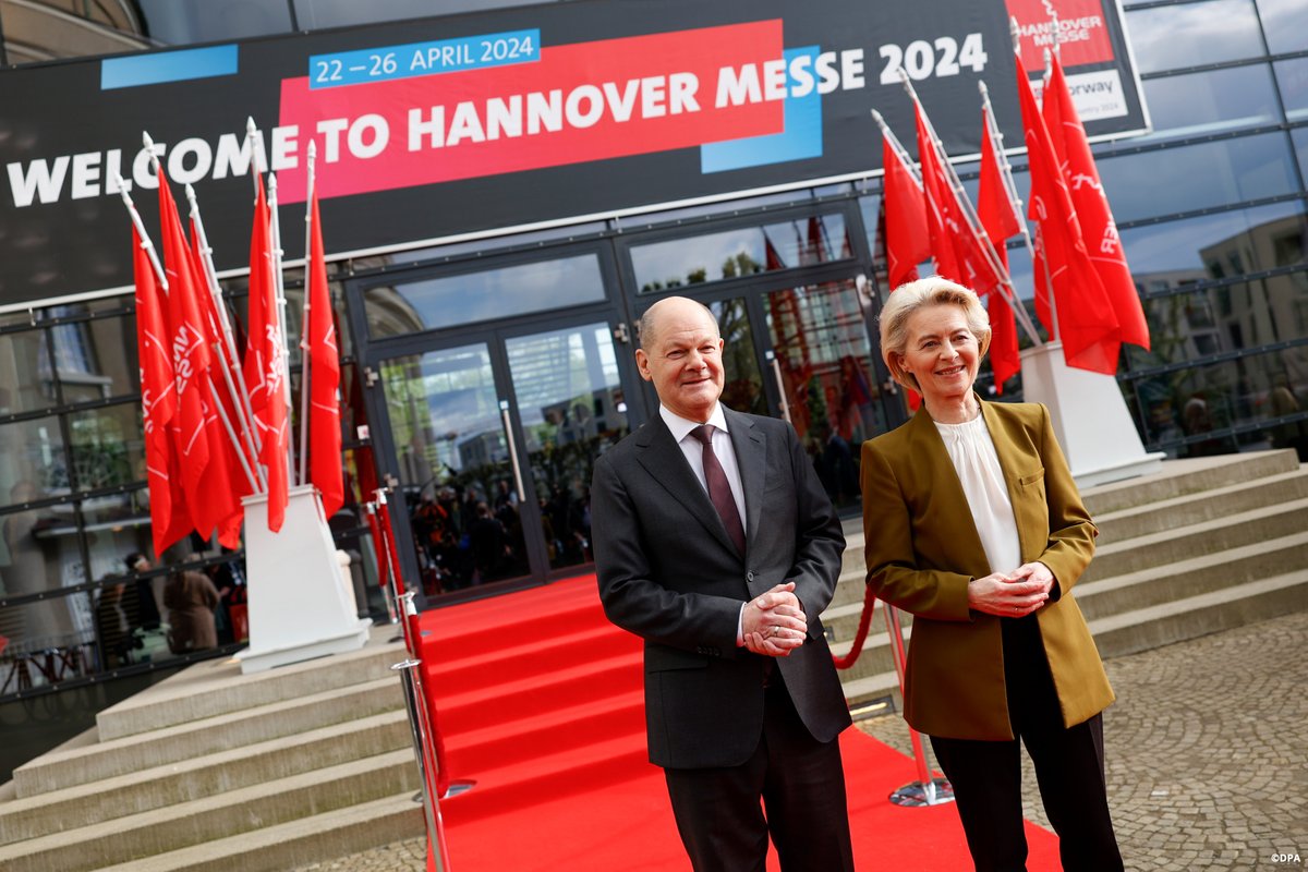 GermanyinUSA's tweet image. Germany's Hannover Messe 2024 is well underway. It's one of the most influential industrial fairs in the world, bringing together over 4,000 companies in mechanical engineering, electrical engineering and digital industries.

#HM24 is placing an emphasis on sustainable industry.