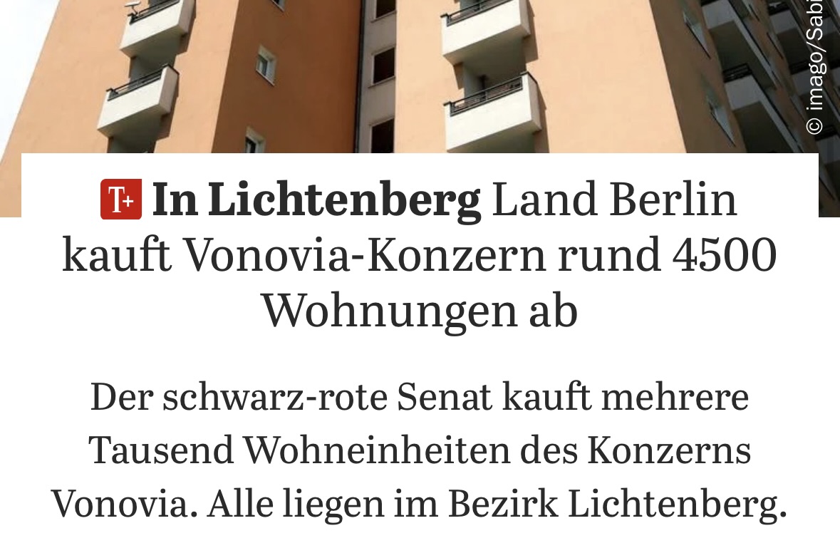 Herzlichen Glückwunsch nach Berlin,

wo nicht vorhandene 700 Mio. Euro ausgegeben werden, um genau null Quadratmeter neuen, dringend benötigten Wohnraum zu schaffen.

Die politische Farbe wechselt, die Dummheit bleibt.