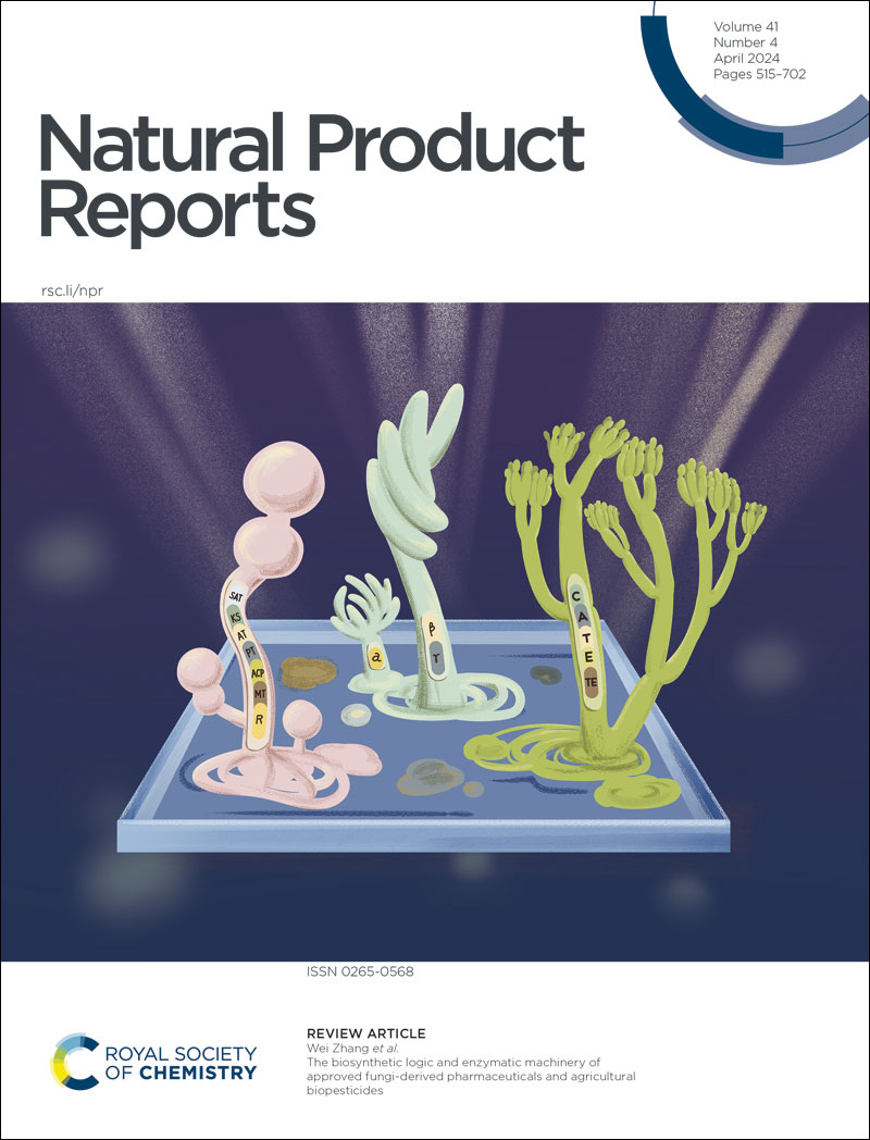 📢This month's issue has an inside front cover from Wei Zhang & co @ShandongU on the biosynthetic logic and enzymatic machinery of approved fungi-derived pharmaceuticals and agricultural biopesticides

Don't miss the full review on our website🔽
pubs.rsc.org/en/content/art…