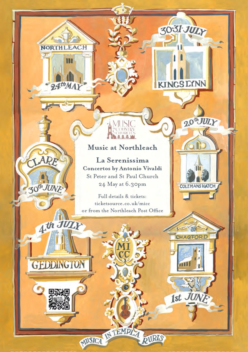 Don't forget it's not long now until the @MusicinCC concert at Northleach Church 🤩

📅 Date: Friday, 24th May
📍 Venue: St Peter and St Paul Church, Northleach, Gloucestershire, GL54 3HL
🕡 Time: 6.30pm

🔗 BUY YOUR TICKETS HERE: ticketsource.co.uk/micc