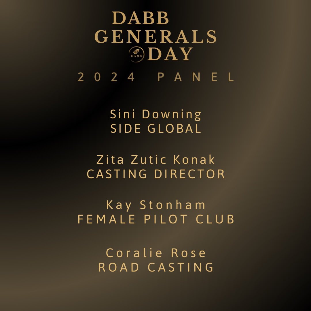 Here is your Fourteenth look at our stellar panel for this years DABB Generals Day 2024! Thank you for joining us! @Sini_in_Studio | @SideGlobal | @etcasting | @femalepilotclub | @RoadCastMe