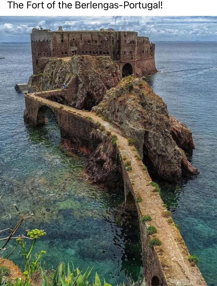 Could you imagine watching the workers building this? Then imagine watching people and horses walk along that bridge when it was done. Notice there are no railings and we all know how windy it can be on a coast. Even today, would you walk this?