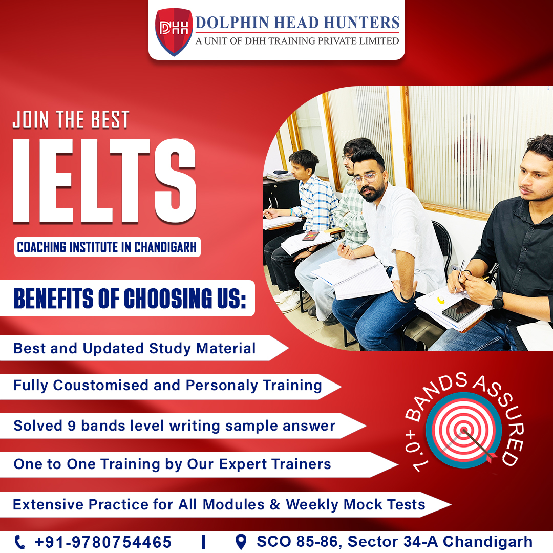 Transform your future today! Enroll in Dolphin Head Hunters Classes for top-notch IELTS coaching. Secure your spot now and unlock endless opportunities! For admission details, dial 9780754465 or visit dolphinheadhunter.com #IELTS #StudyAbroad #IELTSCoaching #PTECore