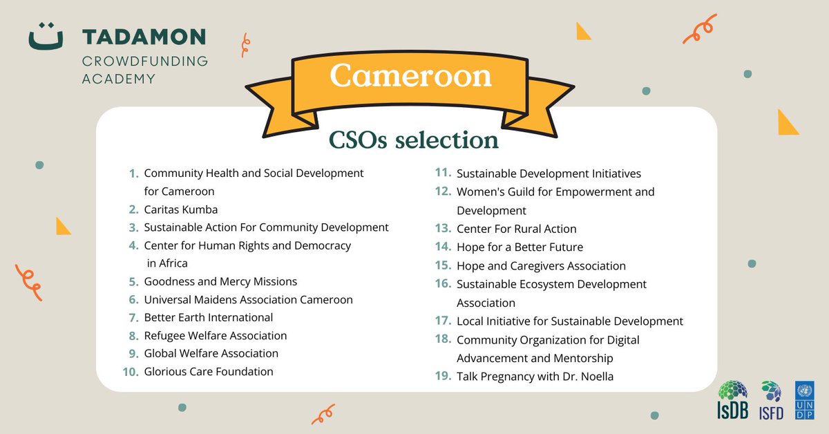 🎉Our Tadamon Crowdfunding Academy kicked off with 19 selected civil society organizations in Cameroon.  

💫Looking forward to seeing these organizations develop their crowdfunding campaigns.