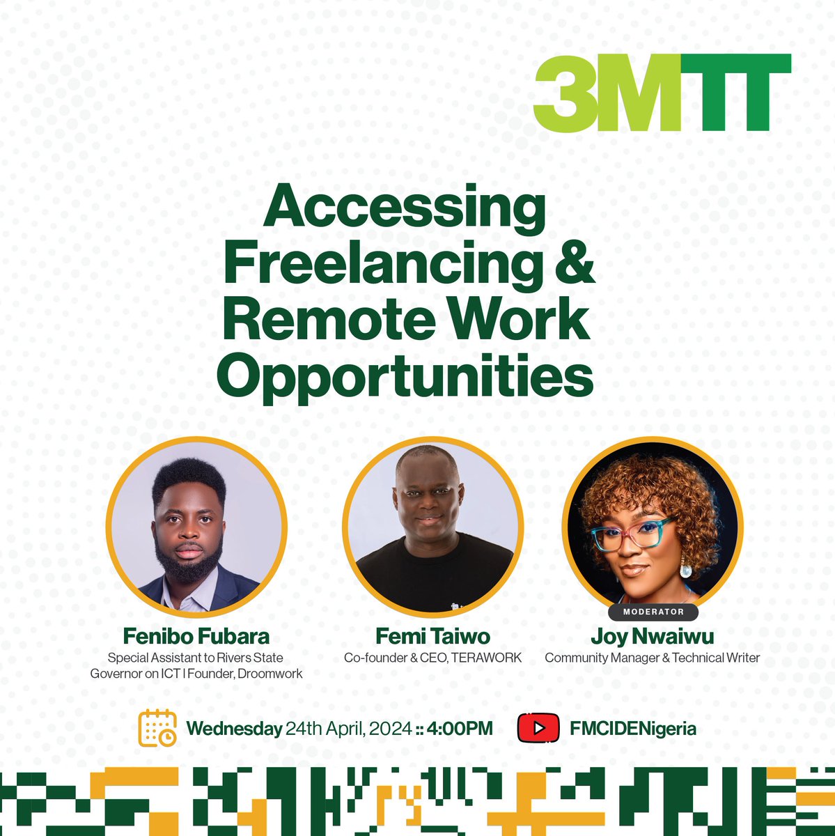 Join us today at 4:00 pm for our webinar on 'Accessing Freelancing & Remote Work Opportunities'! Don't miss this chance to explore a new way of working that could transform your career. 

See you there: b.link/WrkOpp.3MTTyt!
