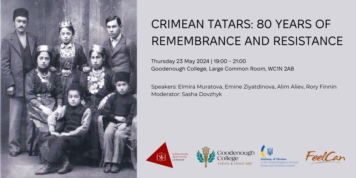 NEW EVENT 📢 Crimean Tatars: 80 Years of Remembrance and Resistance. Join us to learn about the rich history and culture of the Crimean Tatars as we commemorate the 80th anniversary of the genocide inflicted on them by the Soviet Union. Free registration: tickettailor.com/events/ukraini…