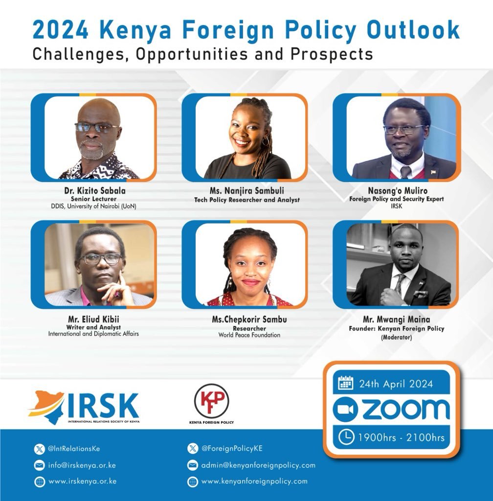 TODAY at 7 p.m. in Kenya! Please join us in a discussion of Kenya's foreign policy. You can register here if you haven't already: us06web.zoom.us/meeting/regist… @NiNanjira, @eliudkibii, @MwangiMaina_