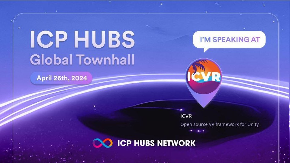 ICVR is attending the Global Townhall to talk about an exciting new VR project on the IC. 

t.me/townhall2024