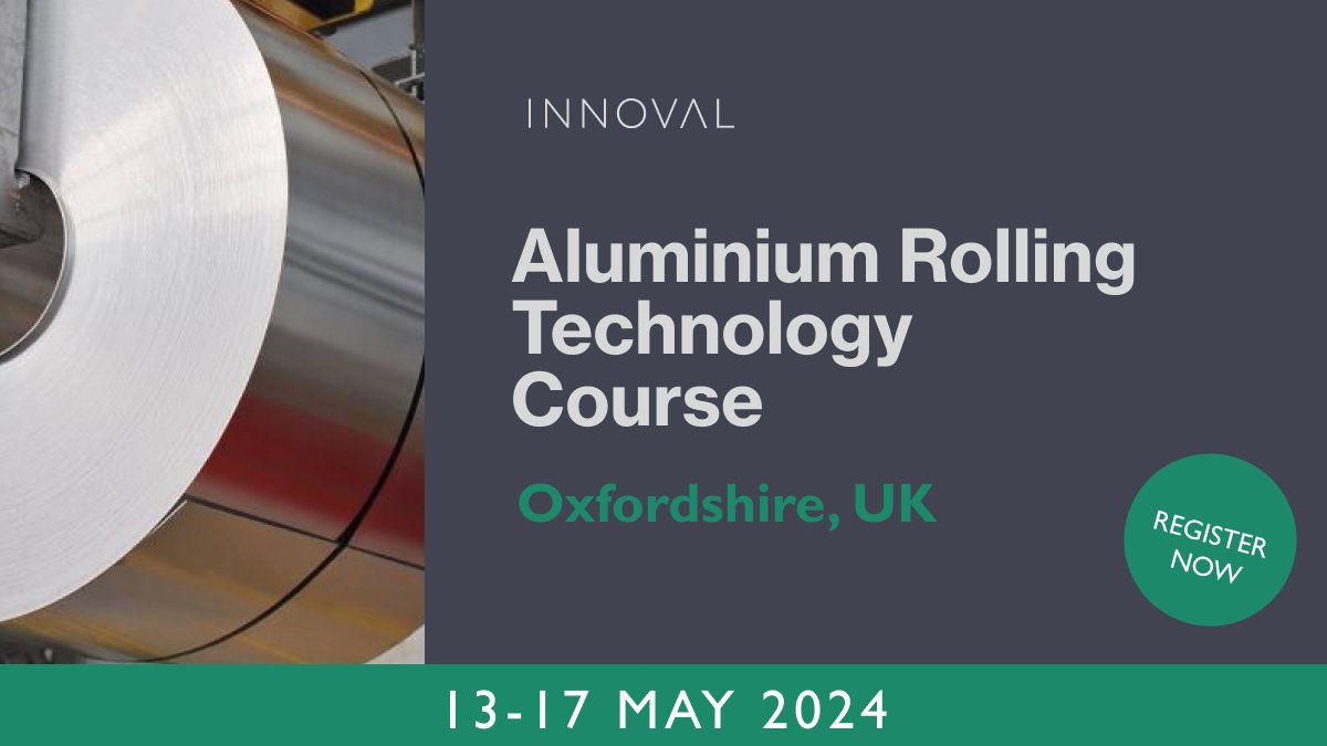 It's not too late to register for our next in-person aluminium rolling technology course! Download a registration form here: ow.ly/zGci50RmYtB
