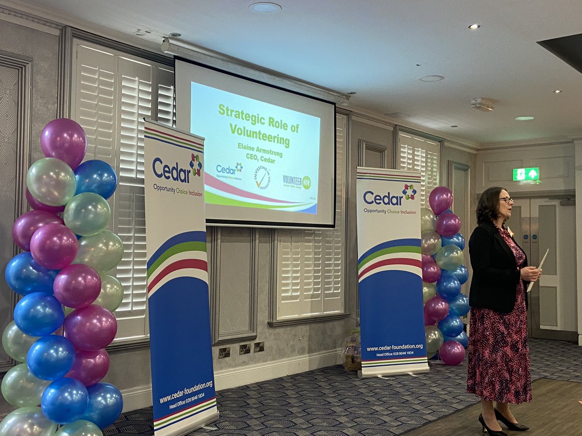 Elaine Armstrong, Cedar CEO talks about the reach & impact of volunteers in Cedar ‘Volunteering adds value to our services and the people we support, building a network of emotional support, encouragement & social network - leading to a more inclusive society for disabled people…