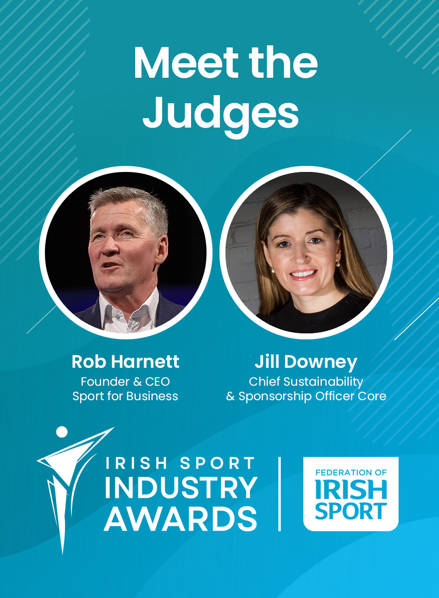 🚨Meet the Judges! Chair of our Judging Panel 2024, Rob Hartnett Founder &amp; CEO of @SportforBusiness .✨ Jill Downey, Chief Sustainability and Sponsorship Officer Core, Ireland’s largest marketing communication company.  ❗irishsportindustryawards.ie/categories/
  #SportMatters  #ISIA24
