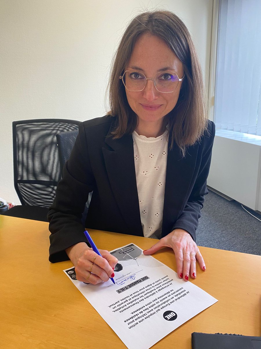 Ahead of the #EUelections2024 🗳️, @saskiabricmont commits to championing funding to end preventable disease, fight the climate crisis, and deliver a fair and dignified future for all, everywhere. Thank you Ms. Bricmont!

 #ONEsignature
🖊️one.org/onevoteeu/pled…