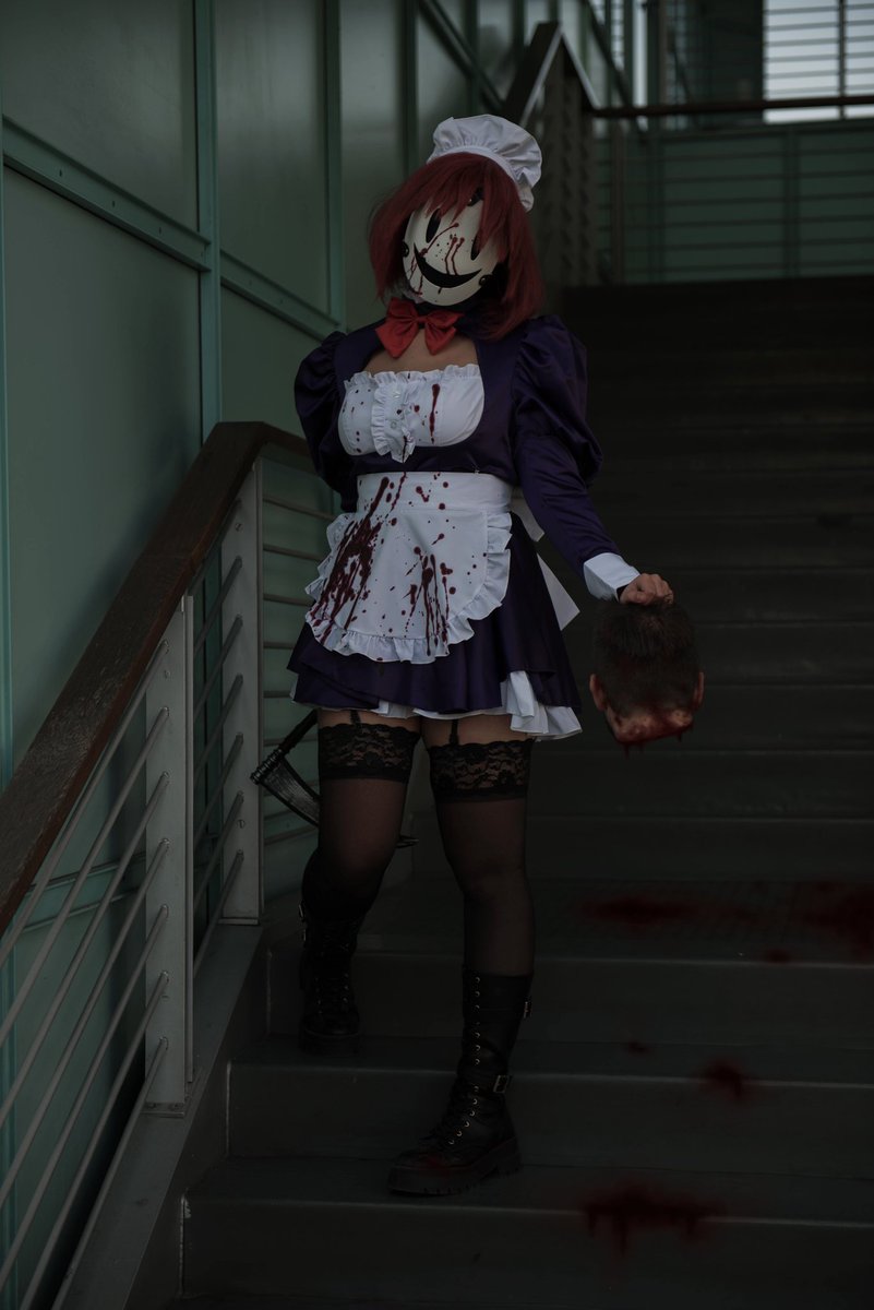 echoes_play's tweet photo. Maid Mask ๐ญ
#maidmask #maid #highriseinvasion #cosplay #creepy #horror https://t.co/NBDLUq1vLv