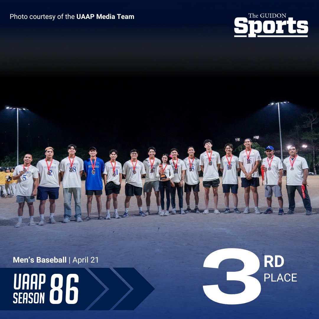 COMMANDING THE BASES After a commendable showing on the diamond, the Ateneo Baseball Team wraps up their remarkable UAAP Season 86 run with a third-place finish. #UAAPBaseball #AteneoBaseball #OneBigFight
