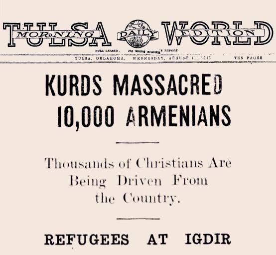 Kürt aşiret ve çetelerin Ermeni katliamlarına dair Amerikan basınından parçalar.

Pek konuşulmayan bir konu o yüzden eklemek istedim.