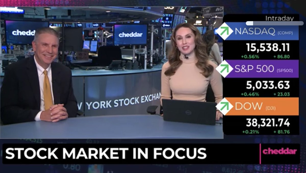 Here is the clip from my #markets interview with @KristenScholer yesterday on the @cheddar “Opening Bell” show from the @NYSE trading floor. #investing cheddar.com/media/want-to-…