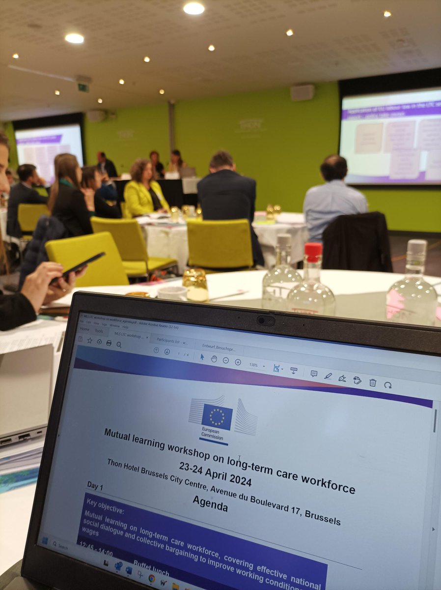 Today, ESN is participating in a #EU workshop with national ministries on #Workforce in long-term #care discussing skills needs, recruitment and workforce development - a key preoccupation of local and regional #socialservices.