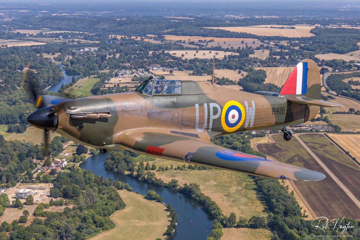 ‘Hawker Hurricane Week’ What a privilege it was to fly along side James Brown of Hurricane Heritage in this beautiful and historic warbird on a hot summer day over the River Thames back in August 2022…⁦@HurricaneR4118⁩ ⁦@Ultimate_Aeros⁩ #hawkerhurricane #hawker