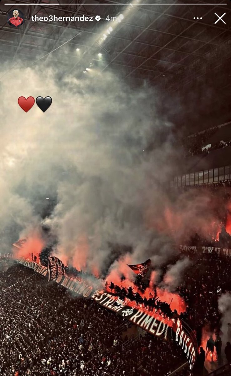 theMilanZone_'s tweet photo. ❤️🖤 #TheoHernandez nelle storie di Ig https://t.co/XkPY4HwRSH