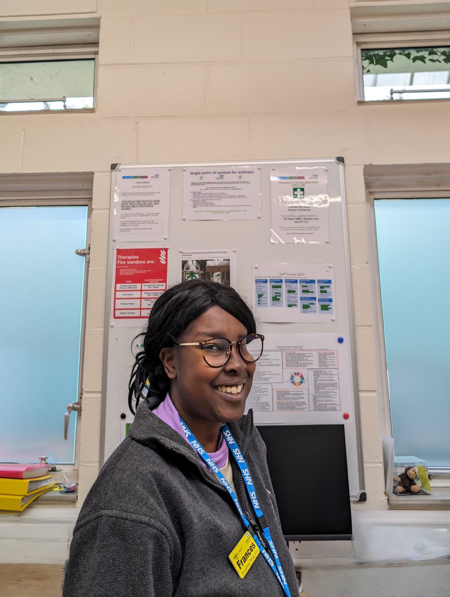 It's National Admin Day in the OT office. Meet Frances! Frances helps our Occupational Therapy team every day! Thank you for all that you do! 🙌